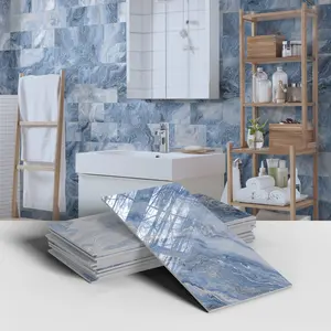 Marble Texture Wallpaper, Ideal for Kitchen Renovation, Bathroom Decoration, Marble Backsplash Wallpaper, Waterproof Stain Resistant Easy Clean Self-Adhesive Wall Paper
