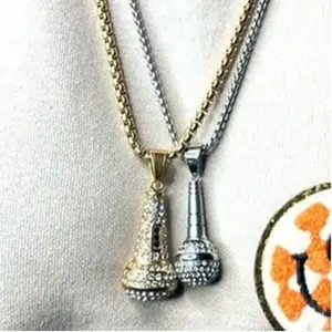 Fansee Microphone Necklace - Stylish Design in Gold or Silver with Elegant Necklace for Everyday Wear
