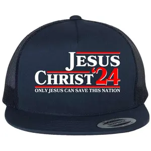 Vote Jesus Christ 2024 Only Jesus Can Save This Nation USA Presidential Election Christianity Catholic Faith Snapback Flat Bill Trucker Hat