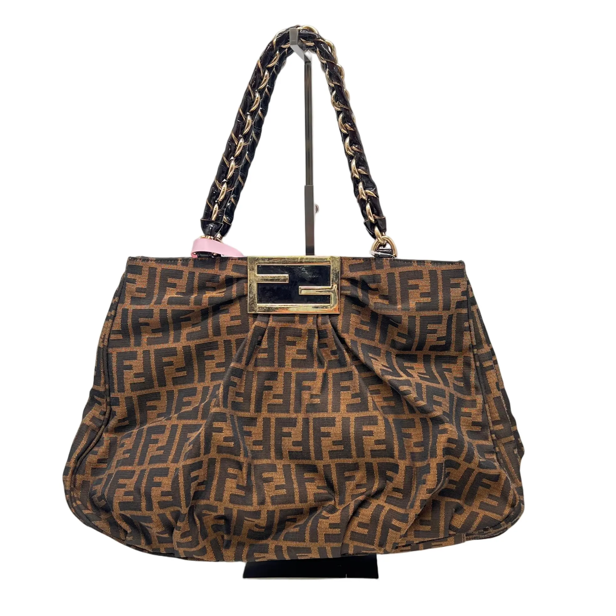 Pre-owned FENDI canvas Tote Bags Mia Tote Zucca Large Twins LDJ5384