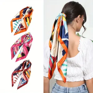 3PCS Large Satin Head Scarves - Silk Square Like Neck Scarf Hair Wraps Headscarf for Sleeping Head Scarf Bundle 35 in