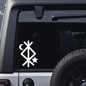 Viking Protection Rune Vinyl Decal | House Protection Symbol for Doors, Windows & Vehicles