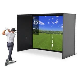 GoSports 10 x 8 ft Golf Simulator Enclosure Net - Complete Set with Frame and HD Impact Screen Kit
