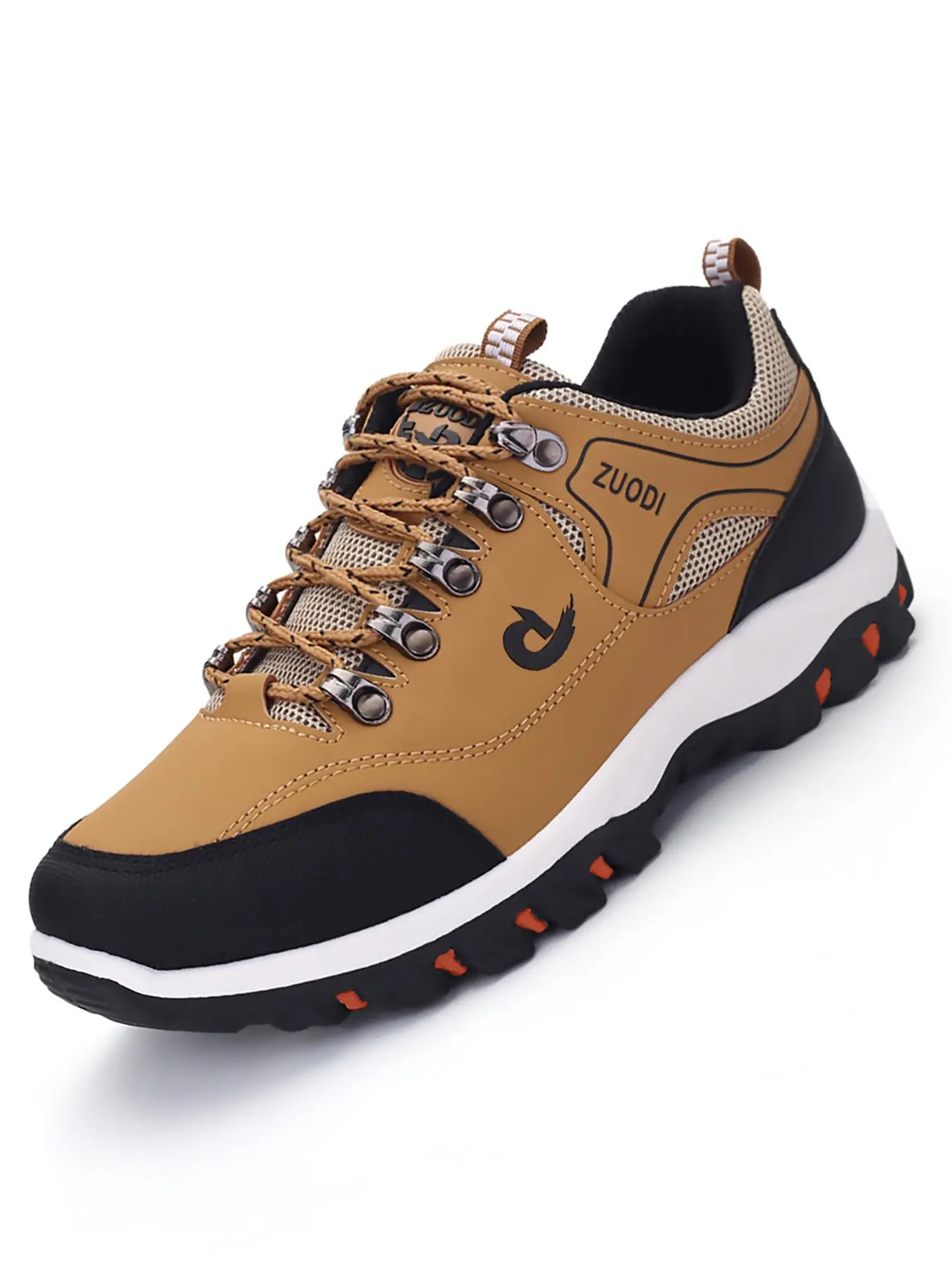 Men's Sports Shoes Outdoor Mountaineering Shoes, Durable Outdoor Hiking, Walking Hiking Shoes, Casual Hiking Shoes, Outdoor Trekking Footwear, PU Leather Upper Material, Patchwork Pattern, Casual Style, All Seasons Footwear