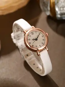 Women's Quartz Watch Rose Case Fine Leather Strap Analog Wristwatch Casual Fashion All Seasons Gift Choice