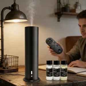 Scentiment Tall Air 2: From Bedroom to Bathroom, No Outlet Needed – Rechargeable Lighthouse Diffuser Covers 1000 SqFt (Cold-Air + Wi-Fi + Touch, 3 Luxury Sampler Oils Included)