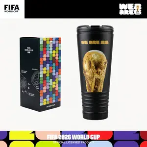 [2026 FIFA World Cup] FIFA Official Licensed Rowdy Cup  24oz Insulated Tumbler with Built-in Cheer Horn  Premium Soccer Fan Gear & Gameday Gift