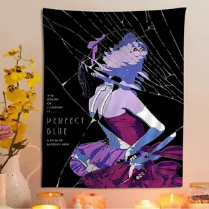 Anime Movie Perfect Blue Hanging Bohemian Tapestry Hanging Tarot Hippie Wall Rugs Dorm Japanese Tapestry Decor Z6
