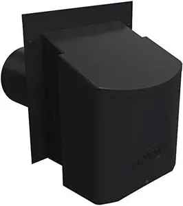 Ventilation Maximum AF6-C 6 Inch Outdoor Wall Dryer Vent Cover – Exterior Bathroom Exhaust Fan & HVAC Intake/Exhaust, Energy-Saving, Galvanized Steel, Weatherproof - Black