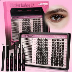 Lash Clusters 60/80/100P Invisible Band DIY Lashes - Individual Clusters or Full Kit to Customize! -Wet Look Waterproof Eyelash Extension Wispy Manga Kawaii Doll Lashes Feline lash look Medusa Lash handmade lash TikTok Shop