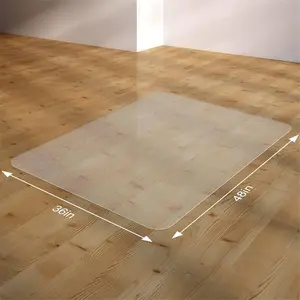 Direct Wicker PVC-1 1.6 mm Clear PVC Office Chair Mat, 48 x 36 in.