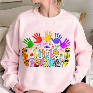 I Love My Job For All The Little Reasons Shirt, Crayon Drawing Teacher Shirt, Teacher Shirt, 1st Day Of School Teacher, Trendy Teacher Back To School Shirt, Gift For Teacher