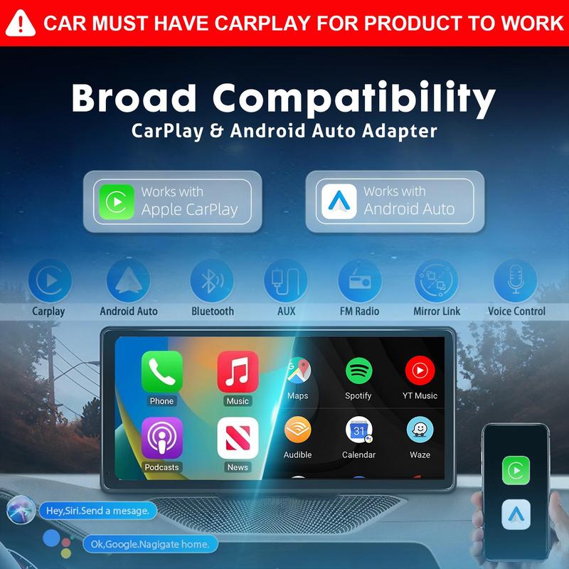 2026 Wireless CarPlay Adapter 2-in-1: Plug-and-play USB car connector, wired-to-wireless adapter compatible with iOS and Android systems. Note: This adapter is only suitable for vehicles that already have built-in wired CarPlay.