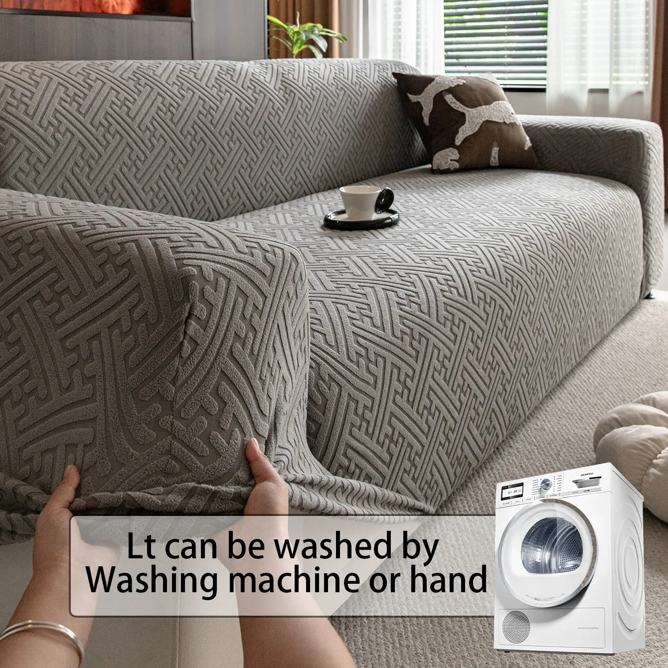 High-End Living Room Cover Cloth, Anti-Cat Scratch Sofa Protector, All-Season Use, Hand Wash and Easy to Clean, No Odor, Dustproof Sofa Slipcover, Slipcover for Sofa, Sofa Covers Washable