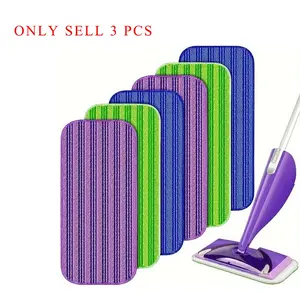 [Strong Absorption] Microfiber Mop Pads - Reusable, Strong Absorption, Pet Hair Pickup - 3PCS Cleaning Accessories