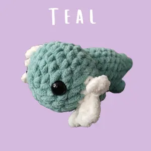Axolotl Crochet Plush in Teal