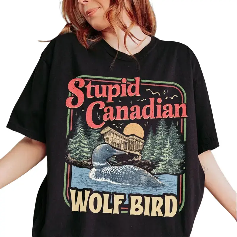 Stupid Canadian Wolf Bird Shirt, Heated Rivalry Inspired Shirt, Team Hollanov Tee, Hockey Fan TShirt,shop