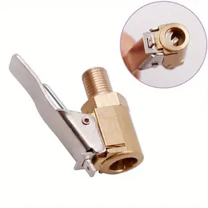 Car Tire Air Chuck Inflator Pump Valve Connector Clip-on Adapter Car Brass 8mm Tyre Wheel Valve For Inflatable Pump Dropship