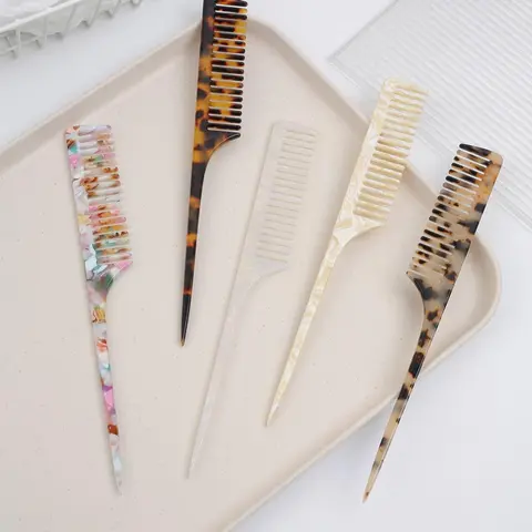 Leopard Pattern Anti-Static Hair Comb Set, Hair Styling Tool for Women & Men