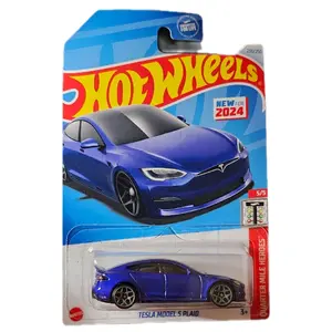 Hot Wheels 2024 Tesla Model S Plaid Blue 238/250 Quarter Mile Heroes 5/5 Widebody Toyota