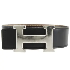 Pre-owned HERMÈS Calfskin Small Leather Goods Hermes H Belt Calf Belt