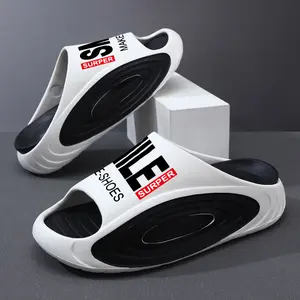 Chunky Cloud Platform Slippers, EVA Shock-Absorbing Ripple Sole, Casual Graphic Streetwear Footwear for Men/Women, Comfortable Pillow Shoes