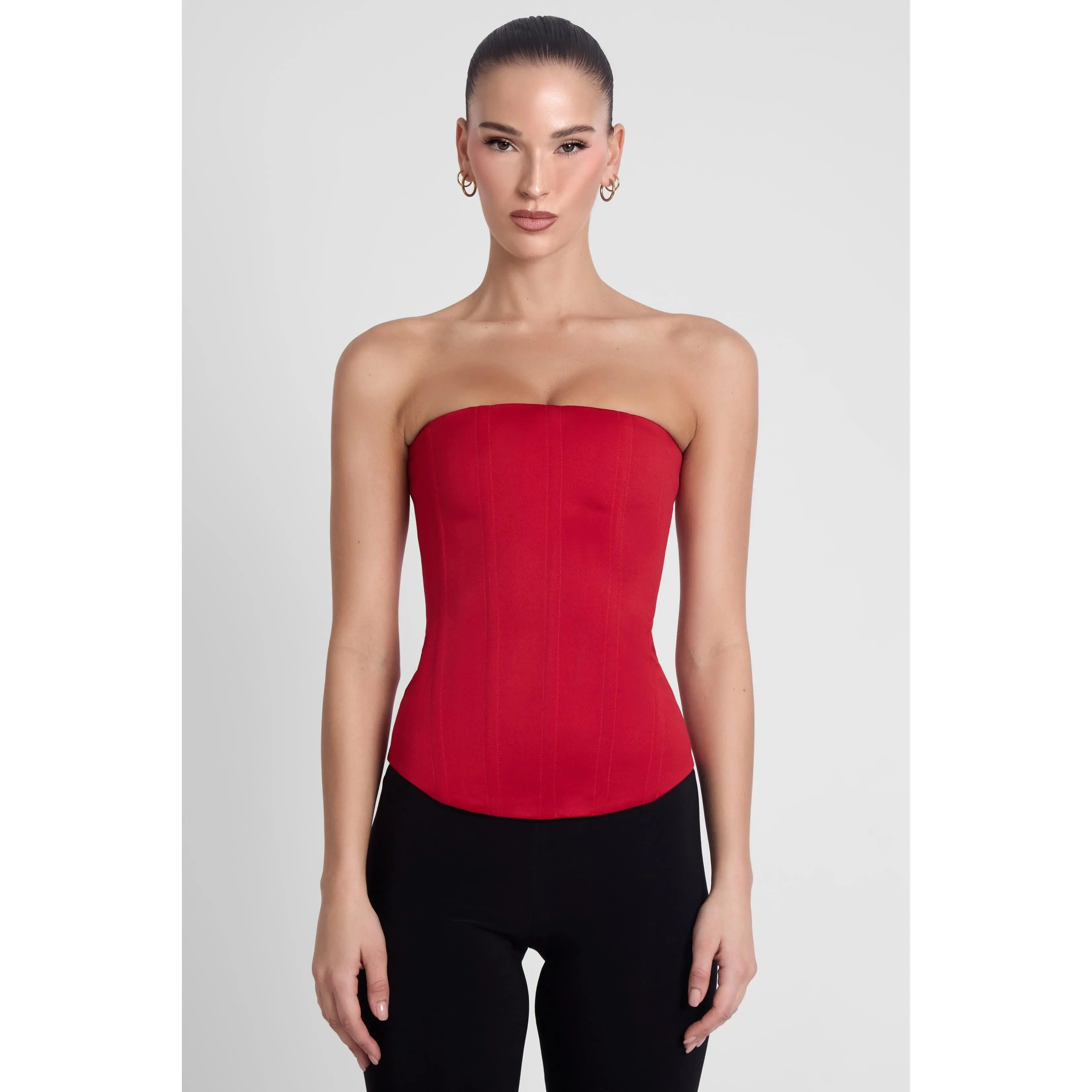 Sphynx Satin Corset Top - Red Sphynx Satin Corset Top - Red