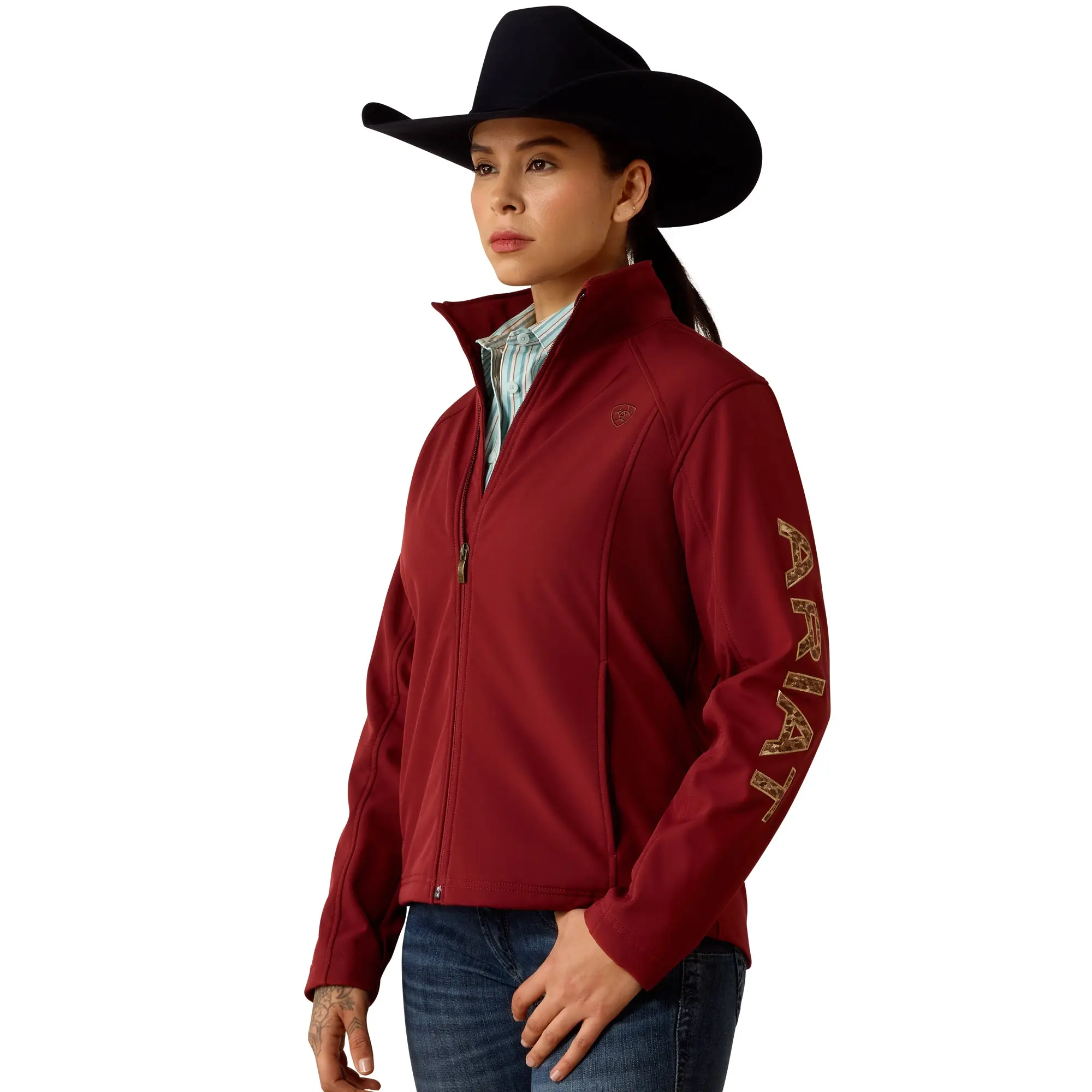 Ariat Ladies Syrah Red Logo Softshell Jacket 10079873