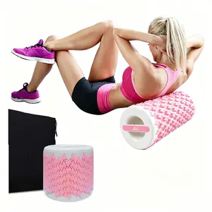 Pink Retractable Exercise Foam Roller Muscle Therapy Massager Roller Exercise Equipment Body Care Comfort Exercise  Equipment Christmas Gift