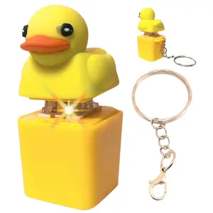 1/2 PC, Quackey Fidget Toy That Quacks Quacking Duck Fidget Toy Keychain Stress Reliever Squeaky Anxiety Stress Relief Toy Duck Keyboard Keycaps That Quack Button Fidget Key Board Clicker Sensory Toys.