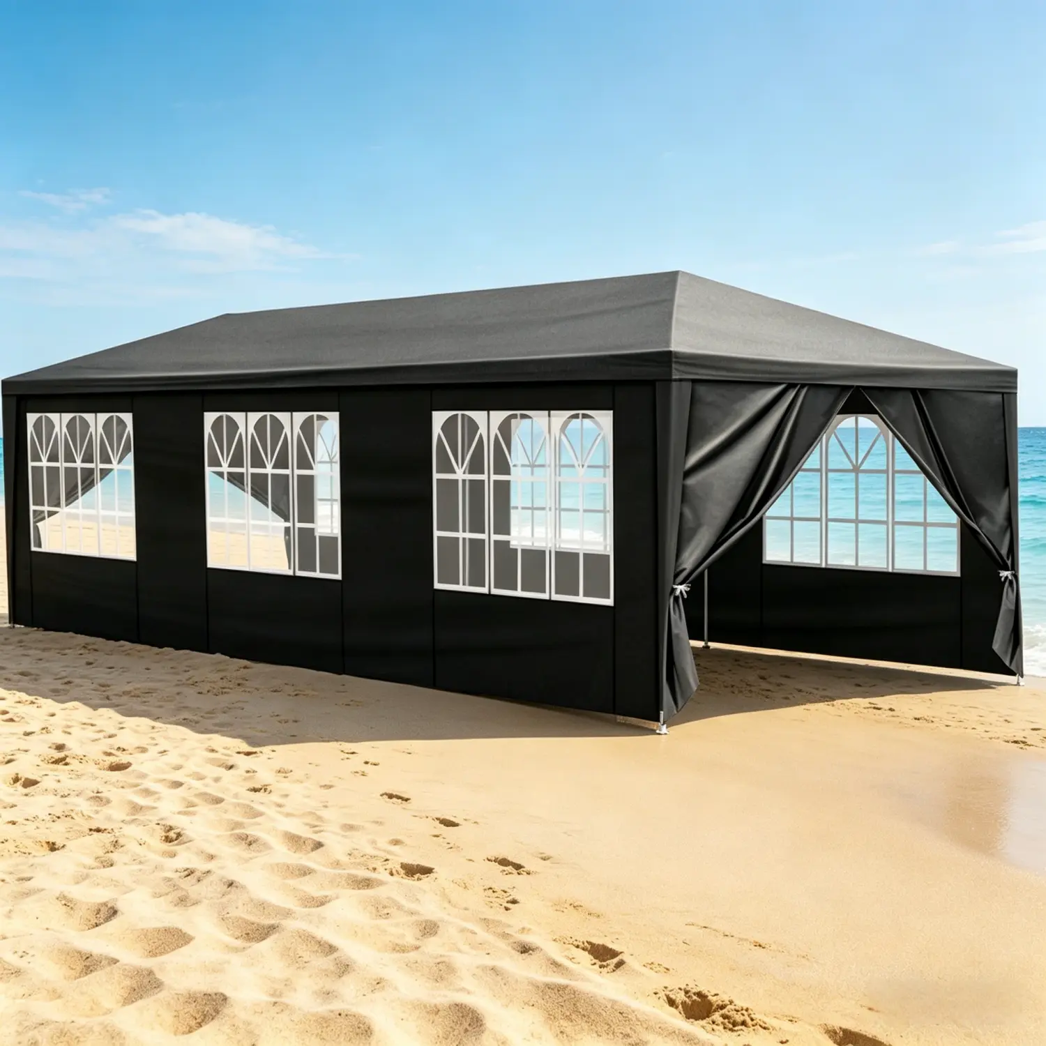 Party Tent, 10' x 20'/30' Outdoor Waterproof Gazebo Canopy Tent with 0/5/7/8 Removable Sidewalls, Canopy Tent for Birthday Wedding Events Beach BBQ,Deals for You Days