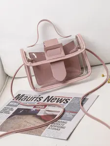 Transparent PVC Crossbody Bag for Women, Summer Fashion Shoulder Bag, Trendy Commuter Bag, Versatile Handbag for Travel, Holidays, Gifts, Multiple Colors Available