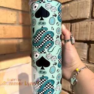 Turquoise spade tumbler