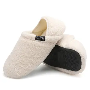 Cozy Fleece House Slippers for Women & Men – Non-Slip Indoor Shoes with Soft Lining, Lightweight Warm Fuzzy Footwear for Home, Bedroom, Travel Comfort Boy Cotton slippers women