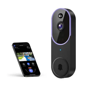 Smart Wireless Video Doorbell Camera, Visitor Alert, 2.4G WiFi, Two-Way Audio, Rechargeable Battery, Night Vision, Real-Time Alerts, IP65 Weatherproof, Cloud Storage, Easy Installation Security