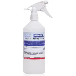 SC Ready to Use Veterinary Disinfectant & Cleaner for Kennels, Litter Box, Cage, Terrariums, Habitats, Vet Practices - 1 Liter (1.06qt)