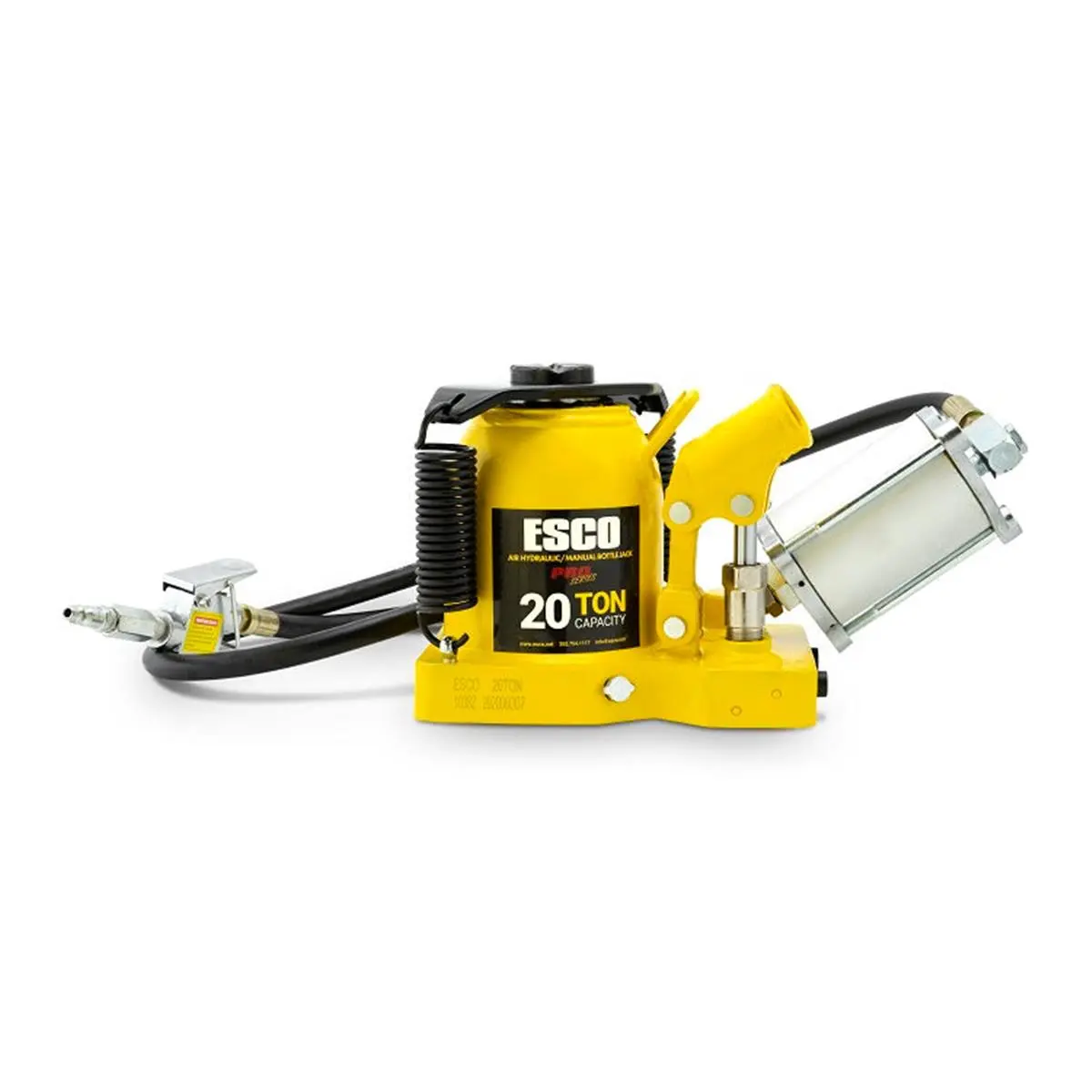 ESCO ESC-10382 Pro Series 20 Ton Shorty Air Hydraulic Bottle Jack