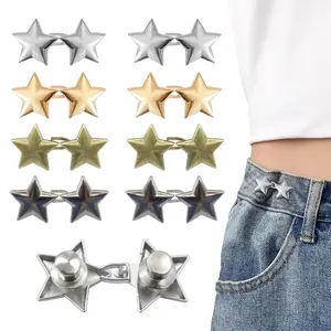 8 Set Pant  Tightener  Buttons Pins for Loose Jeans   Cincher Clip Jean  Tightener for Clothing Dresses Skirts No Sewing Decoration Accessories
