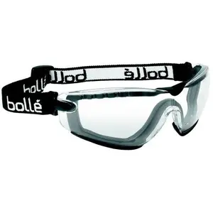 Bolle Cobra Safety Goggle Black Strap Clear Anti-Fog Lens