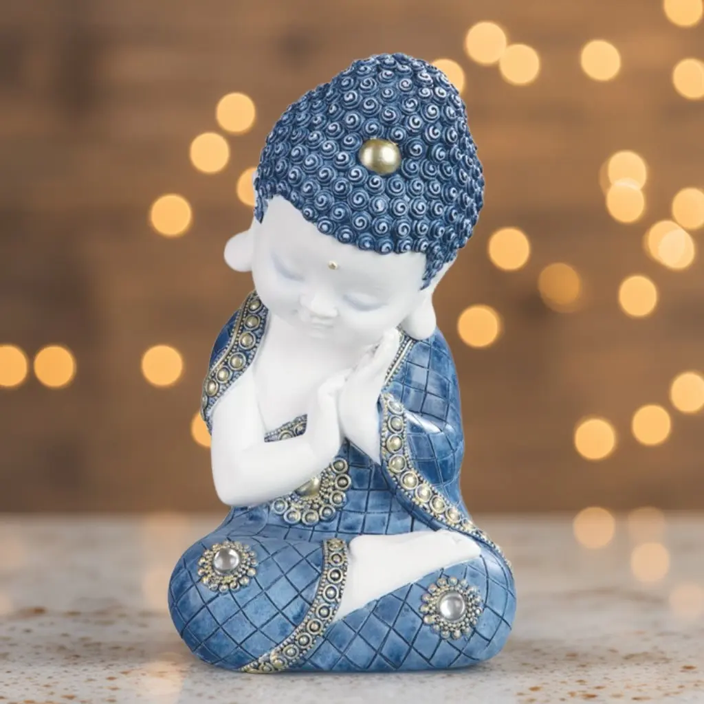 8"H Buddha Nodding while Sleeping Figurine