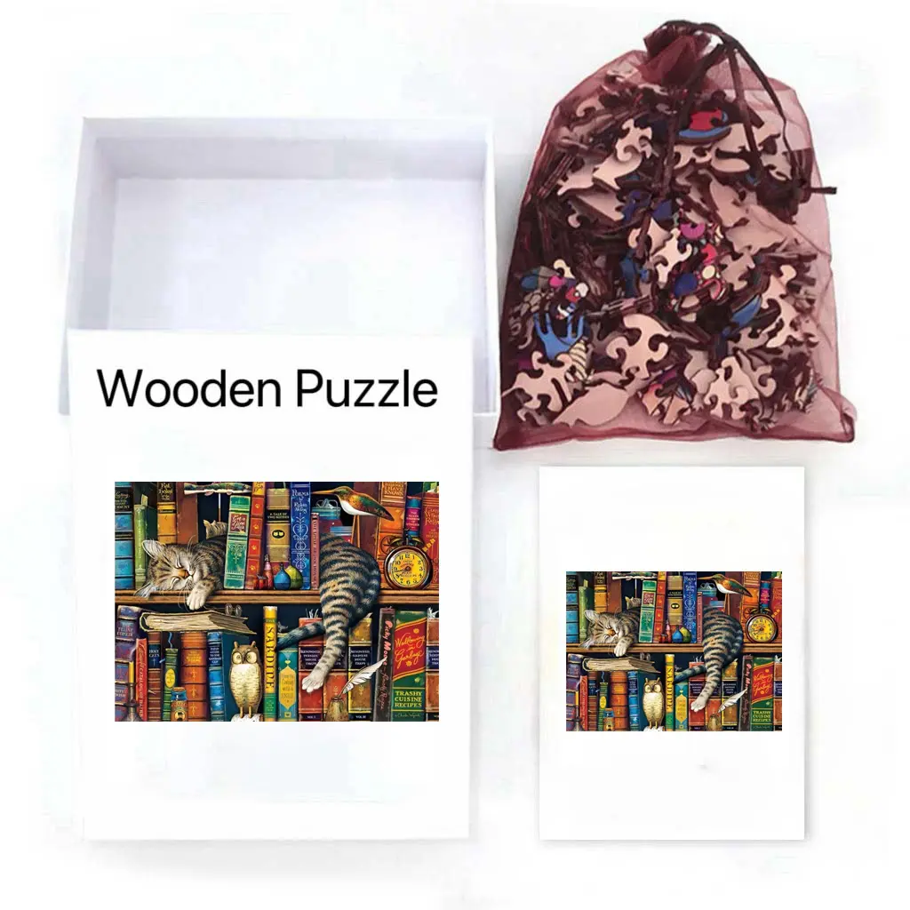 Colorful Mandala Elephant Shape Wooden Irregular Jigsaw Puzzle, High Difficulty Challenging Brain Teaser Game, Stress Relief Decor Toy, Perfect Gift for Adults