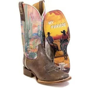 Women's Tin Haul Cactita Boots Don'T Rain On My Parade Sole Handmade Brown