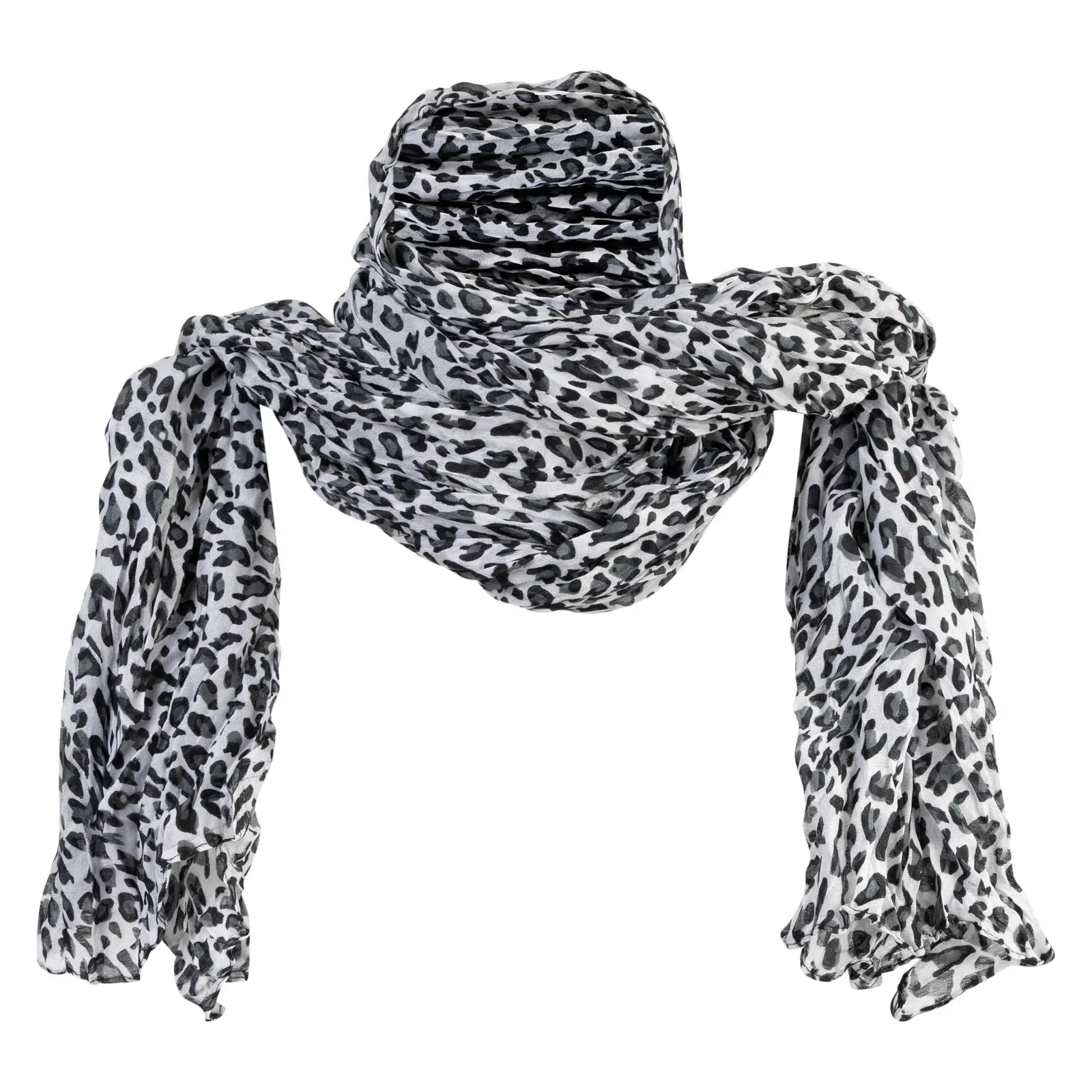 Women's White Cheetah Summer Scarf Shawl