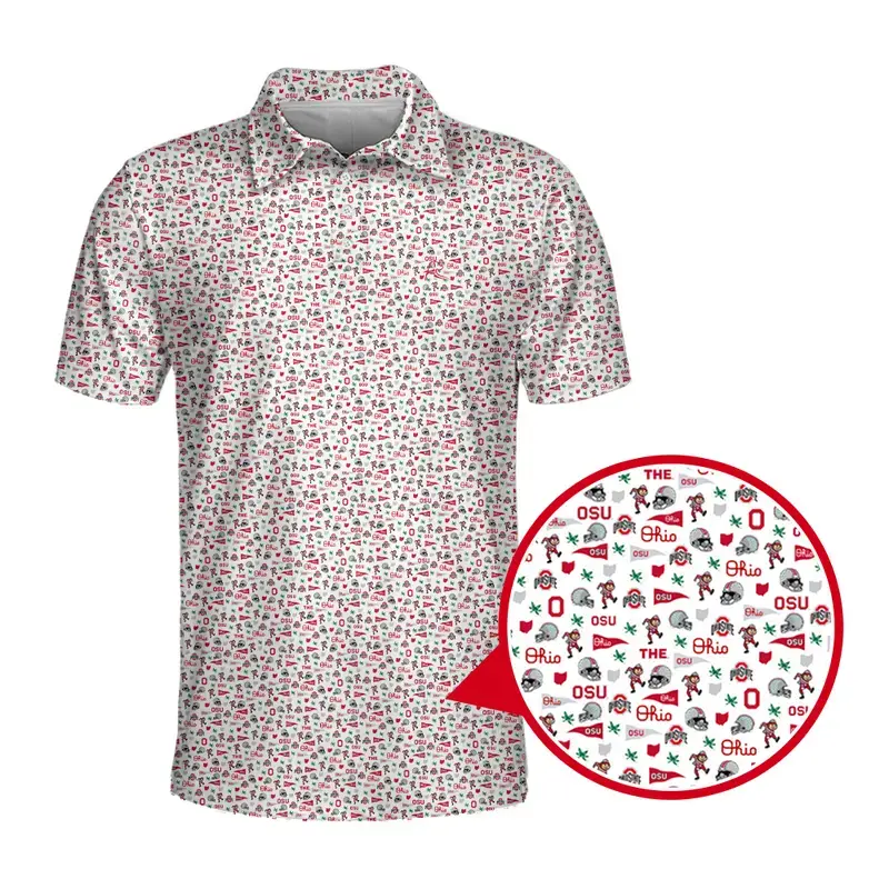 The Ohio State Men’s Polo Shirt, Gameday Golf Style Casual Apparel S–5XL