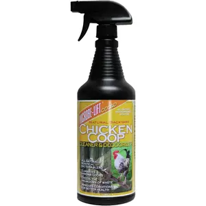 Chicken Coop Cleaner & Deodorizer – 32 Oz Spray – Natural Formula For Chicken Waste & Bedding – Safe For Poultry & Surfaces – Fresh Maintenance For Backyard Coops
