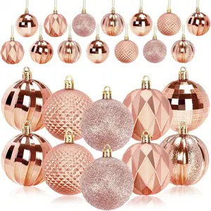 Christmas Ball Decoration Set, Shatterproof Plastic Ornaments, 60mm Tree Decorations, Festive Accessories for Friends & Family