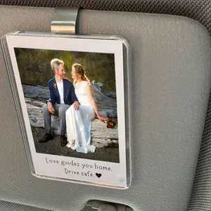 Acrylic Car Sun Visor Photo Holder, Durable Automotive Accessory for Storing Photos, Easy Installation, Perfect for Road Trips & Daily Use, Car Accessories