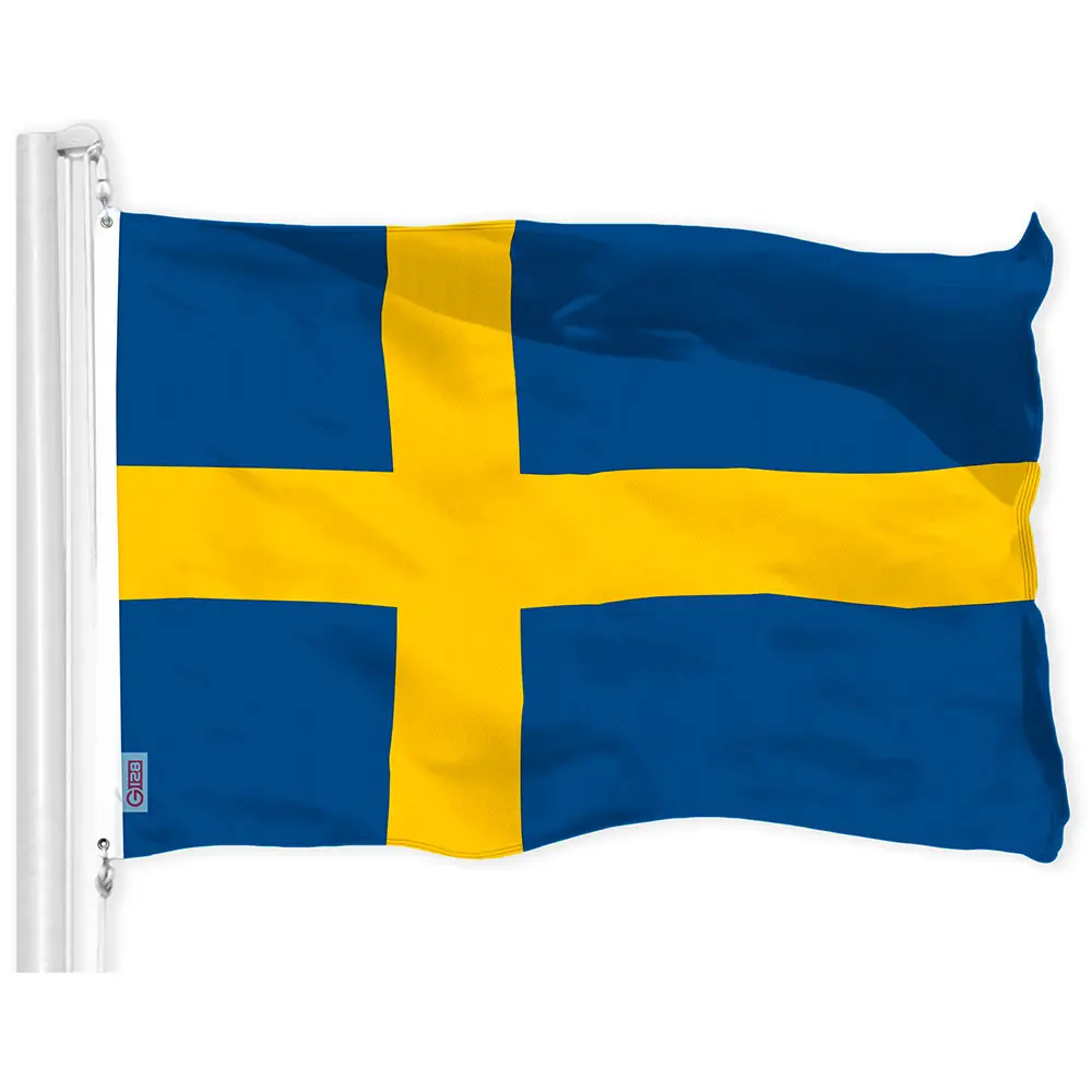 Sweden (Swedish) Flag 150D Printed Polyester 3x5 Ft Sweden (Swedish) Flag 150D Printed Polyester 3x5 Ft