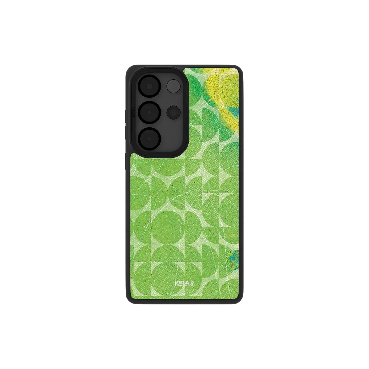 Lime Green Retro Geometric Phone Case Shell for Samsung Galaxy S25, S26 Plus, Ultra - 70s Groovy Magnetic Cover, MagSafe Compatible, Slim, Wireless Protection, Shockproof