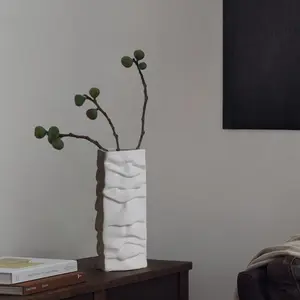 Elegant White Minimalist Ceramic Vase